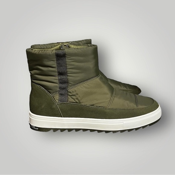 🌻NEW (w/box) Blondo Olive "Saffron" Suede & Nylon Waterproof Booties Size 10 - Picture 3 of 13